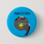Funny Pelican Tennis Player, Badge Ronde Button 5,7 Cm (Voorkant)