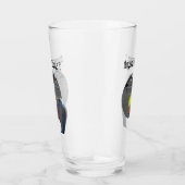 Funny Pelican Tennis Player, Beer Glass Glas (Rechts)