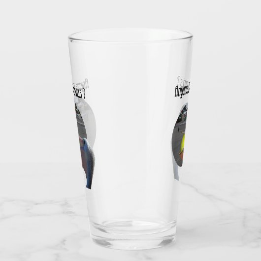 Funny Pelican Tennis Player, Beer Glass Glas (Rechts)