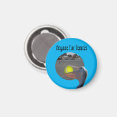 Funny Pelican Tennis Player, Fridge Magnet (Voorkant / Achterkant)