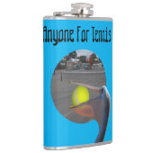 Funny Pelican Tennis Player, Hip Flask Heupfles (Rechts)