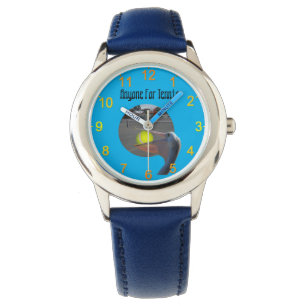 Funny Pelican Tennis Player, Kinder leder Watch Horloge