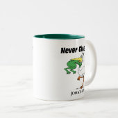 Funny Pelican Tweekleurige Koffiemok (Voorkant rechts)