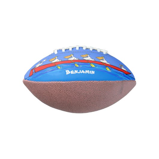 Funny pelicans rowing cartoon illustratie american football (Gedraaid 90)