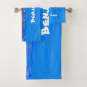 Funny pelicans rowing cartoon illustratie bad handdoek (Insitu)