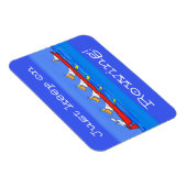 Funny pelicans rowing cartoon illustratie magneet (Rechterzijde)