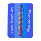 Funny pelicans rowing cartoon illustratie magneet (Verticaal)