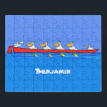 Funny pelicans rowing cartoon illustratie puzzel<br><div class="desc">Onze grappige illustratie van de cartoon van het pelikaanse roeiteam zal wat humor aan uw dag toevoegen. Geïnspireerd door zeevogels te bekijken en gekke gedachten te bedenken.</div>