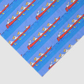 Funny pelicans rowing cartoon illustratie tissuepapier (Detail)