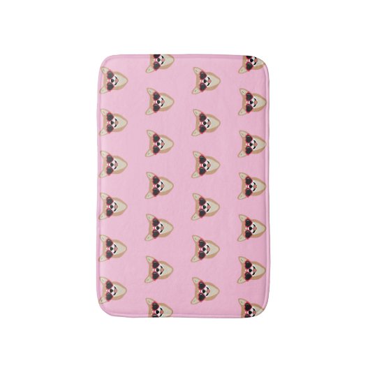 Funny Pembroke Welsh Corgi Pattern Pink Badmat (Voorkant Verticaal)