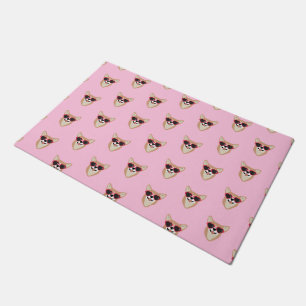 Funny Pembroke Welsh Corgi Pattern Pink Deurmat