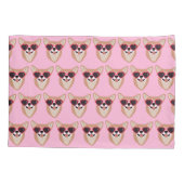 Funny Pembroke Welsh Corgi Pattern Pink Kussensloop (Achterkant)