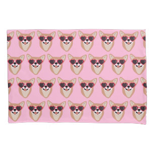 Funny Pembroke Welsh Corgi Pattern Pink Kussensloop