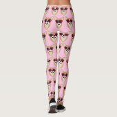 Funny Pembroke Welsh Corgi Pattern Pink Leggings (Achterkant)