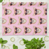 Funny Pembroke Welsh Corgi Pattern Pink Theedoek (Gevouwen)