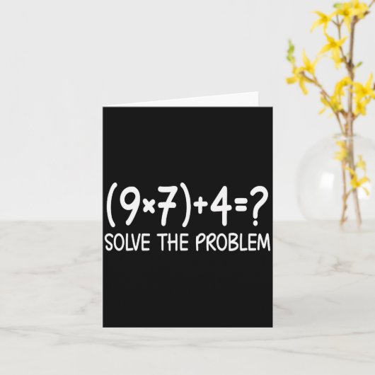 Funny Pemdas Elementary Math Teacher Brainrot 67 M Kaart (Gele Bloem)