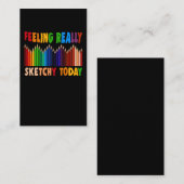 Funny Pencil Artist Painting Humor Visitekaartje (Voorkant / Achterkant)