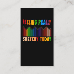 Funny Pencil Artist Painting Humor Visitekaartje