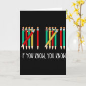 Funny Pencil If You Know You Know 6 7 Reading Book Kaart (Gele Bloem)