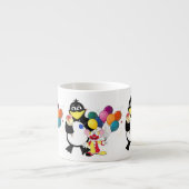 Funny penguin and clown cartoon espresso kop (Voorkant)