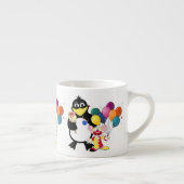 Funny penguin and clown cartoon espresso kop (Rechts)