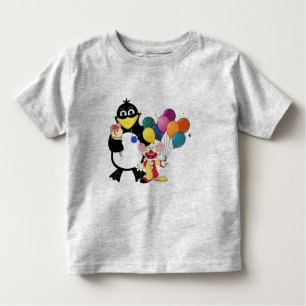 Funny penguin and clown cartoon kinder shirts