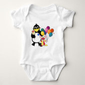 Funny penguin and clown cartoon romper (Voorkant)