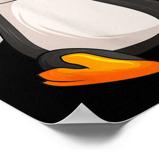 Funny Penguin Apparel S Uni-Adults Kinder Kinderen Poster (Hoek)