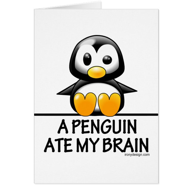 Funny Penguin Ate My Brain (Voorkant)