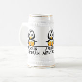 Funny Penguin Ate My Brain Graphic Bierpul (Voorkant links)