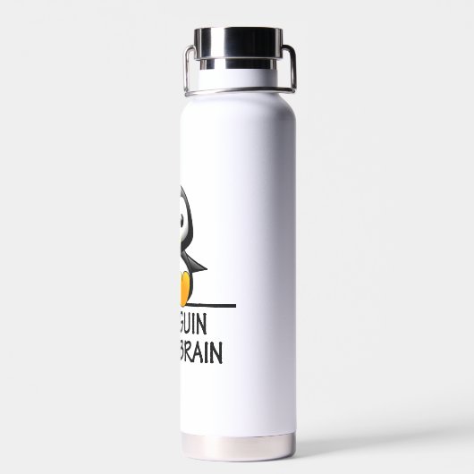 Funny Penguin Ate My Brain Waterfles (Achterkant)