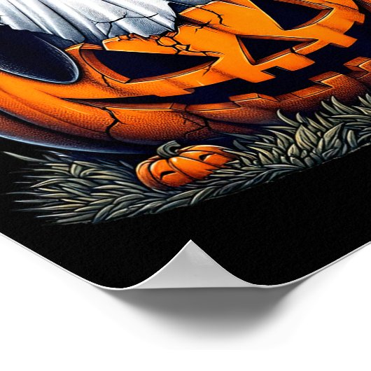 Funny Penguin Boo Halloween Ghost Womens Mens Kids Poster (Hoek)