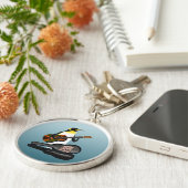 Funny Penguin Busking Sleutelhanger (Zijkant)