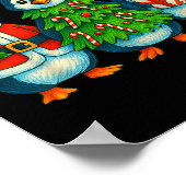 Funny Penguin Christmas Lights Penguin Cute Xmas H Poster (Hoek)
