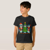 Funny Penguin Christmas Lights Penguin Cute Xmas H T-shirt (Voorkant volledig)