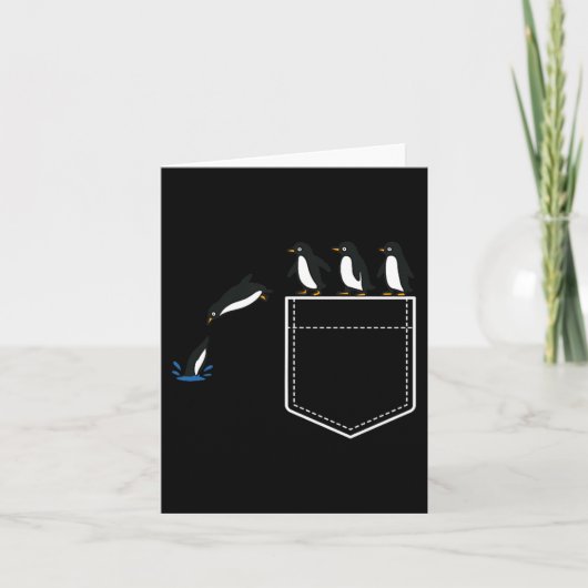 Funny Penguin Cket Cute Diving Penguin Animal Love Kaart (Voorkant)