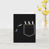 Funny Penguin Cket Cute Diving Penguin Animal Love Kaart (Gele Bloem)