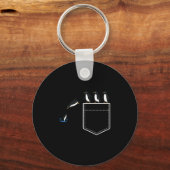 Funny Penguin Cket Cute Diving Penguin Animal Love Sleutelhanger (Voorkant)