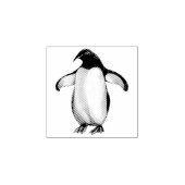Funny Penguin Cute Bird Personal Stationery Rubberstempel (Afrduk)