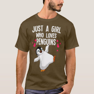 Funny Penguin Design for Women Girls Kinder Aquati T-shirt