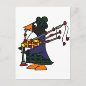 Funny Penguin die Bagpipes speelt Kunst Briefkaart (Voorkant)