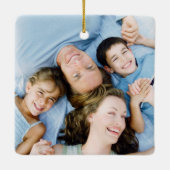 Funny Penguin Family Custom Photo Ornamenten (Achterkant)