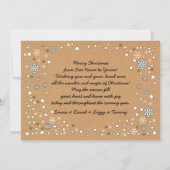 Funny Penguin Family KerstflatWenskaarten Feestdagenkaart (Achterkant)