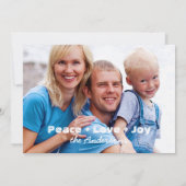 Funny Penguin Family Kerstfotokaarten Feestdagenkaart (Achterkant)