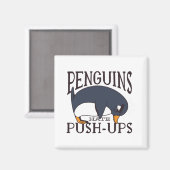 Funny Penguin Gezegde Magneet (Voorkant / Achterkant)