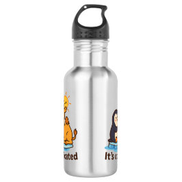 Funny Penguin & Giraffe Water Bottle Waterfles