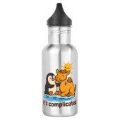 Funny Penguin & Giraffe Water Bottle  Waterfles (Links)