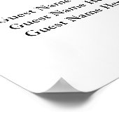 Funny Penguin Greeter Wedding Seating Chart Poster (Hoek)