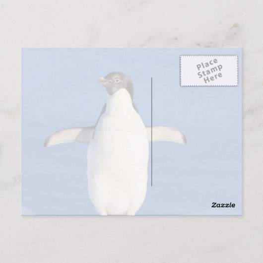 Funny Penguin Hartelijk dank Briefkaart (Achterkant)