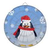 Funny Penguin Kerstkerstkerstkerstkerstman Snowfla Dartbord (Voorkant)